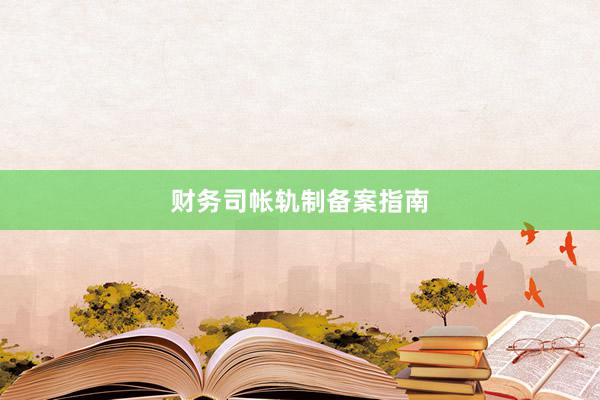 财务司帐轨制备案指南